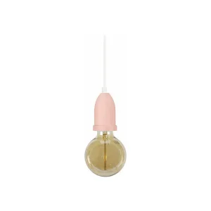 Suspensão TOSEL LI lâmpada decorativa quadrado rosa D9,5 x H80 cm
