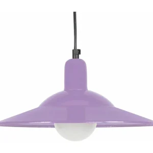 Suspensão TOSEL LODGE metálico cúpula rosa pastel D30 x H77 cm