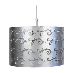 Suspensão TOSEL LYS metálico cilindro preto D30 x H85 cm