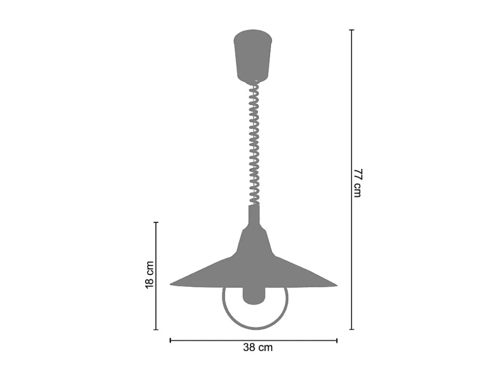 Suspensão TOSEL M&B ETOILES metálico cúpula cinza D37,5 x H70 cm