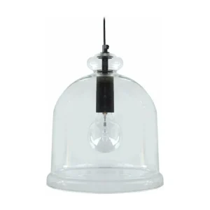 Suspensão TOSEL MANILLA vidro cônico azul D30 x H75 cm