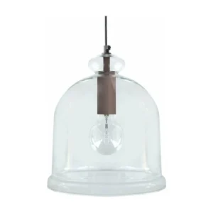 Suspensão TOSEL MANILLA vidro cônico branco D40 x H77 cm