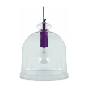 Suspensão TOSEL MANILLA vidro cônico castanho D30 x H75 cm