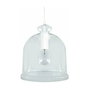 Suspensão TOSEL MANILLA vidro quadrado preto D30 x H60 cm