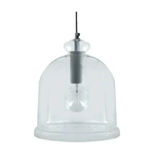 Suspensão TOSEL MANILLA vidro redondo pérola D30 x H60 cm