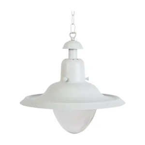 Suspensão TOSEL MARINE B vidro cúpula âmbar D30 x H70 cm