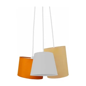 Suspensão TOSEL MARNE cordão de algodão globo vermelho D32 x H90 cm