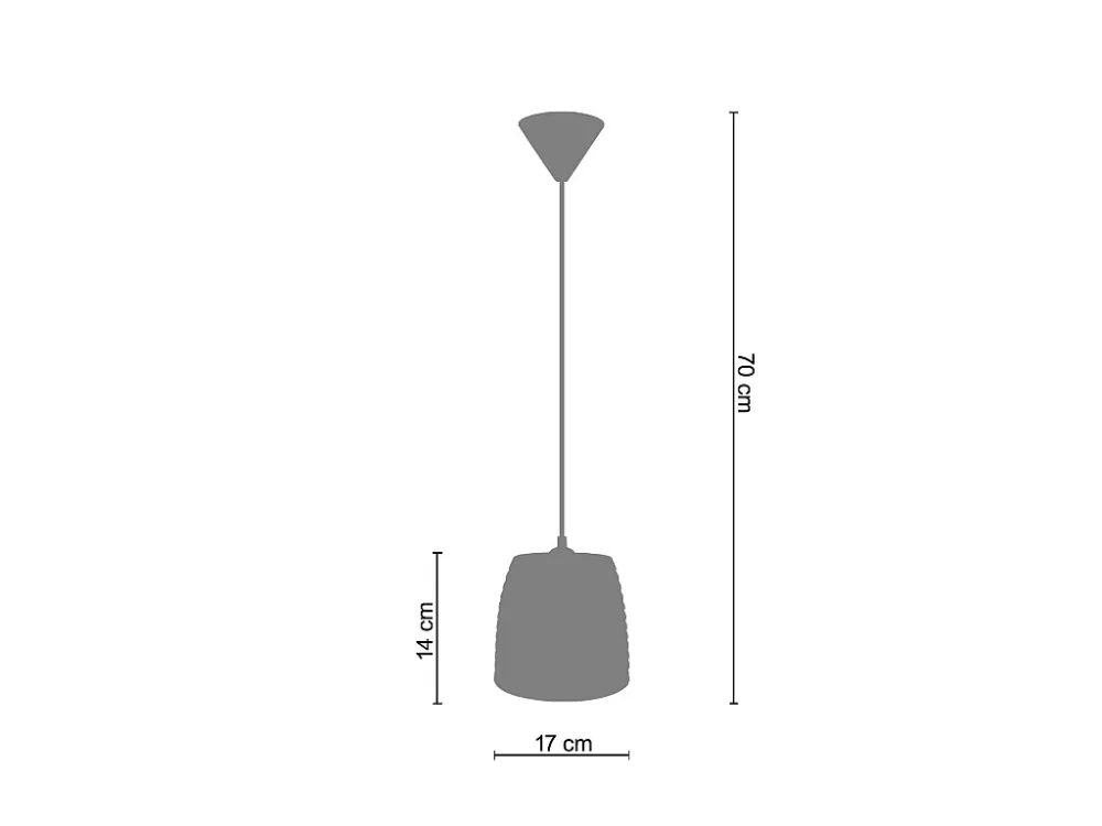 Suspensão TOSEL MATA metálico cúpula branco D38 x H19 cm