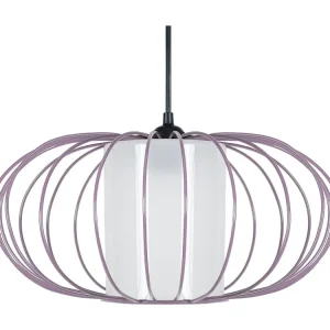 Suspensão TOSEL OITA metálico geométrico branco D25 x H88 cm