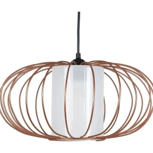 Suspensão TOSEL OITA vidro globo azul D35 x H77 cm