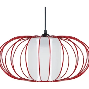 Suspensão TOSEL OITA vidro globo Branco marfim D35 x H77 cm