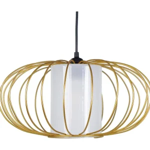 Suspensão TOSEL OITA vidro globo vermelho D35 x H77 cm