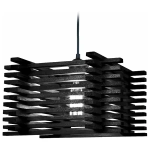 Suspensão TOSEL OSAKA cordão de algodão quadrado vermelho D16 x H90 cm