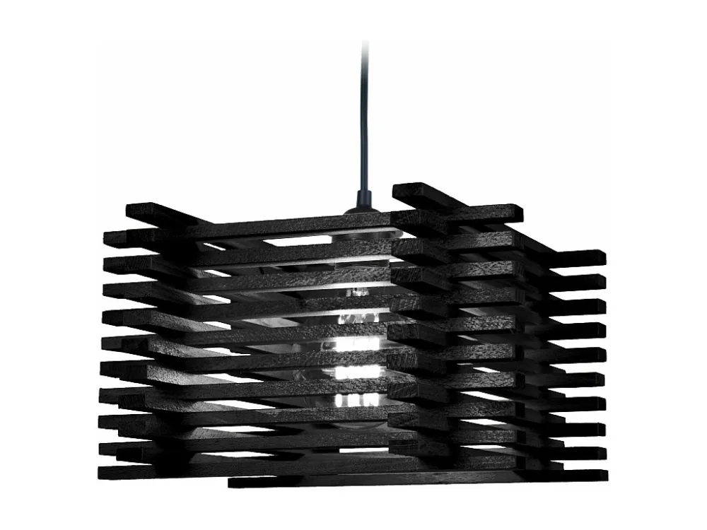 Suspensão TOSEL OSAKA cordão de algodão quadrado vermelho D16 x H90 cm