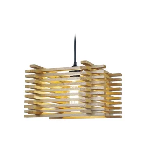 Suspensão TOSEL OSAKA cordão de algodão quadrado preto D16 x H90 cm
