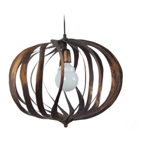Suspensão TOSEL OVALIA cerâmica cônico preto D18 x H77 cm