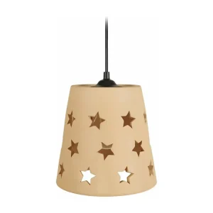 Suspensão TOSEL OVAR metálico globo castanho D20 x H77 cm