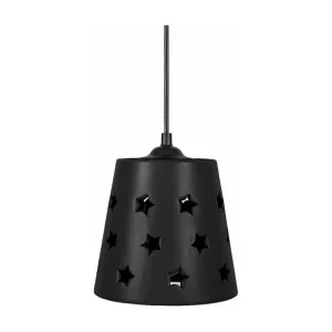 Suspensão TOSEL OVAR metálico globo preto D20 x H77 cm