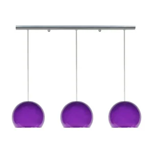 Suspensão TOSEL PALLA vidro cônico azul D25 x H80 cm