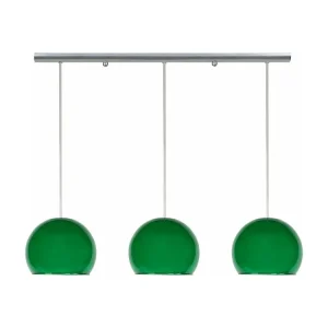 Suspensão TOSEL PALLA vidro tigela vermelho D18 x H75 cm