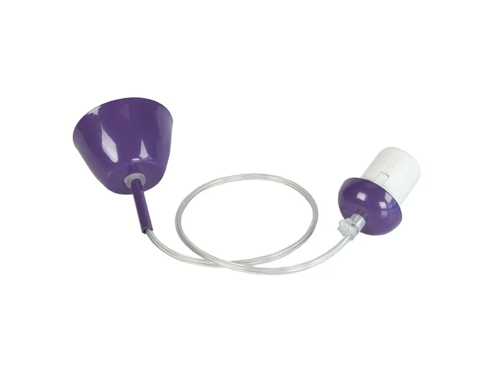 Suspensão TOSEL PENDEL lâmpada decorativa redondo preto D9 x H80 cm