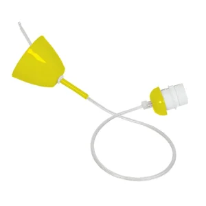 Suspensão TOSEL PENDEL lâmpada decorativa redondo branco D9 x H80 cm