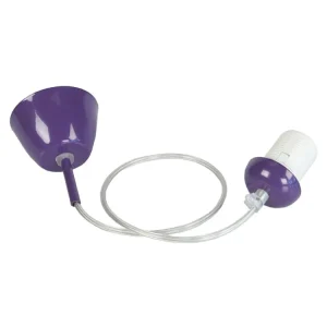 Suspensão TOSEL PENDEL lâmpada decorativa redondo preto D9 x H80 cm