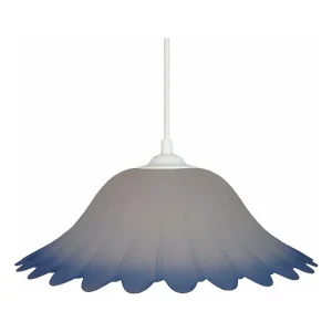 Suspensão TOSEL PETALI vidro cúpula cetim D45 x H74 cm