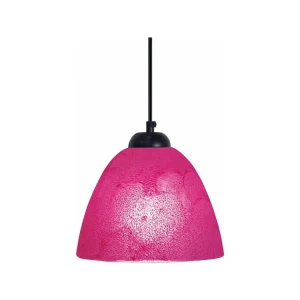 Suspensão TOSEL PIREO metálico geométrico laranja D30 x H68 cm