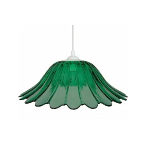 Suspensão TOSEL PIREO vidro cúpula rosa D13 x H80 cm