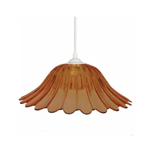 Suspensão TOSEL PIREO vidro cúpula vermelho D13 x H80 cm
