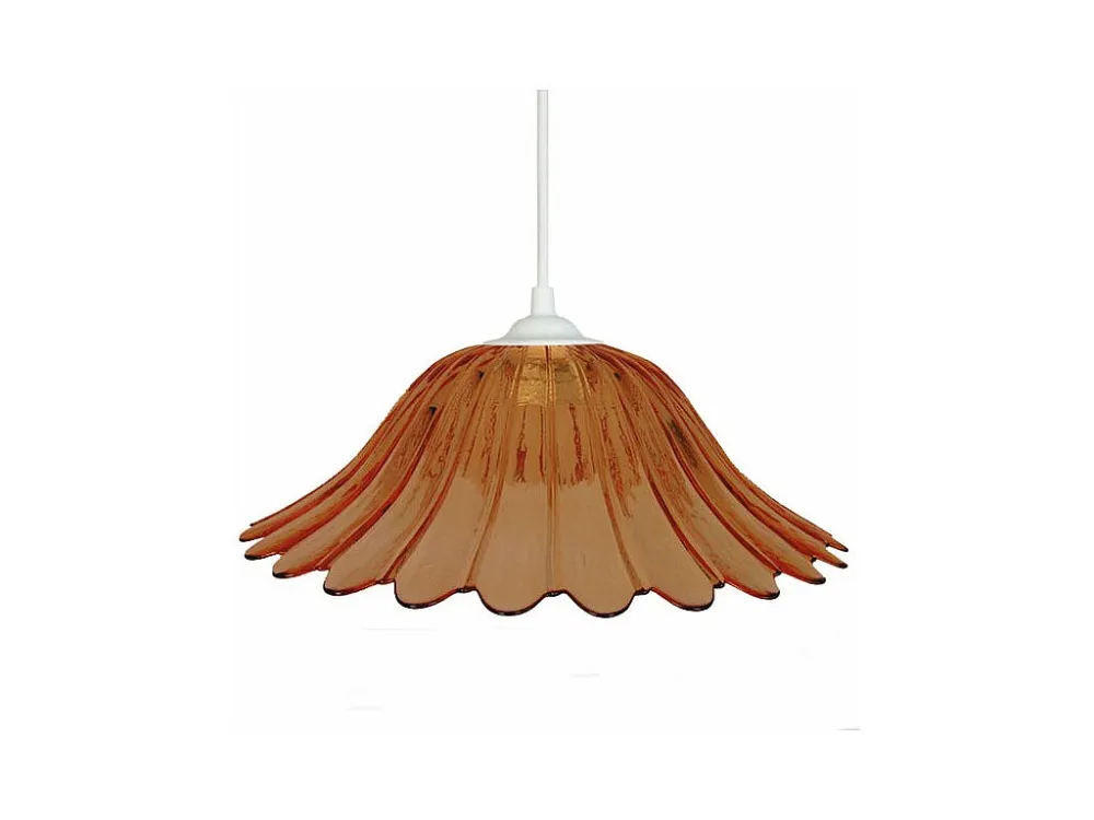Suspensão TOSEL PIREO vidro cúpula vermelho D13 x H80 cm