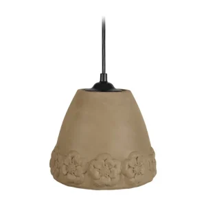 Suspensão TOSEL ROSAS vidro Sino azul D17 x H80 cm