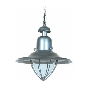 Suspensão TOSEL SALAMANCA vidro globo azul D35 x H90 cm