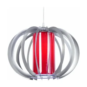 Suspensão TOSEL SALOON metálico cilindro cetim D17 x H70 cm