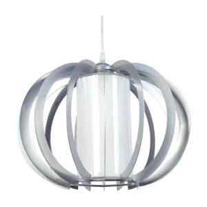 Suspensão TOSEL SALOON metálico cilindro cetim D17 x H70 cm