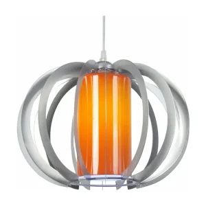 Suspensão TOSEL SALOON metálico cilindro vermelho D17 x H70 cm