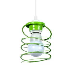 Suspensão TOSEL SAMILA tecido conjunto branco cinza D35 x H90 cm