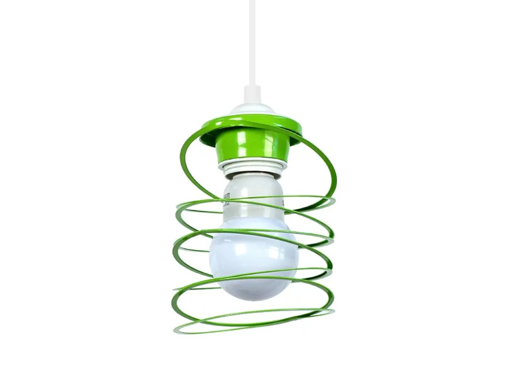 Suspensão TOSEL SAMILA tecido conjunto branco cinza D35 x H90 cm