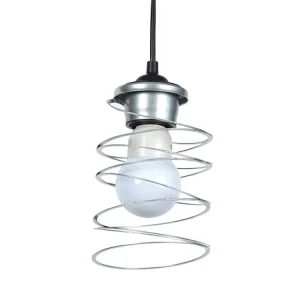 Suspensão TOSEL SAMILA vidro tigela azul D14,5 x H70 cm