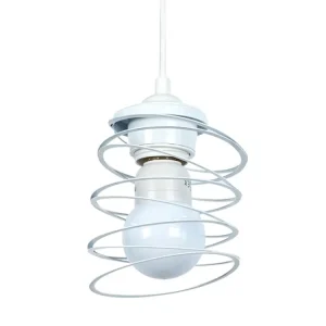 Suspensão TOSEL SAMILA vidro tigela branco D14,5 x H70 cm