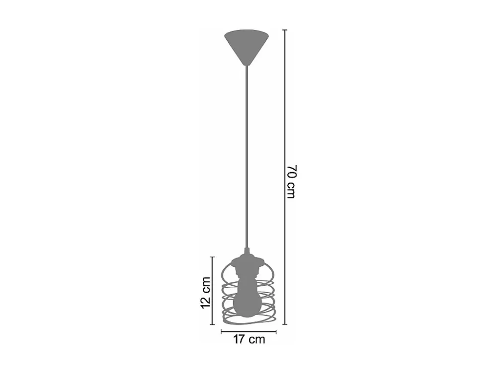 Suspensão TOSEL SAMILA vidro tigela Verde D14,5 x H70 cm