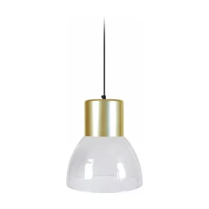 Suspensão TOSEL SETA vidro cúpula alumínio D30 x H92 cm