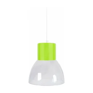 Suspensão TOSEL SETA vidro cúpula laranja D30 x H70 cm