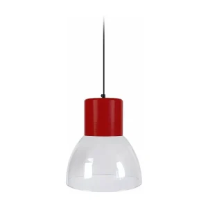 Suspensão TOSEL SETA vidro cúpula âmbar D30 x H70 cm