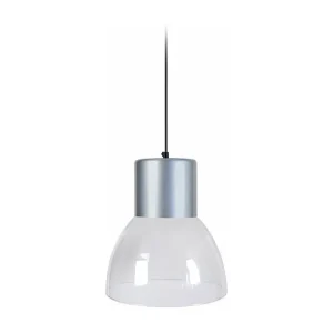 Suspensão TOSEL SETA vidro cúpula rosa. D30 x H70 cm