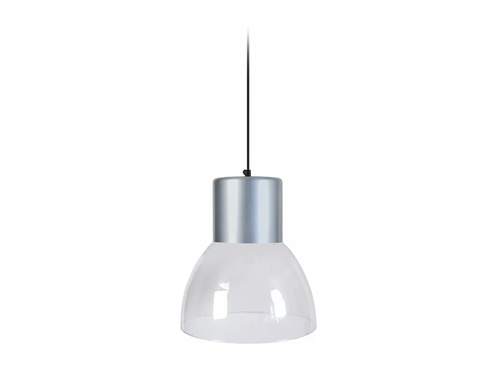 Suspensão TOSEL SETA vidro cúpula rosa. D30 x H70 cm