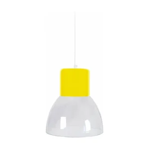 Suspensão TOSEL SETA vidro cúpula taupe D30 x H92 cm