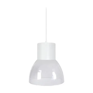 Suspensão TOSEL SETA vidro cúpula vermelho D30 x H92 cm