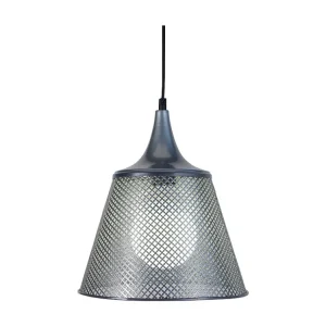 Suspensão TOSEL SITAMON vidro abstrato cetim amarelo D16 x H75 cm